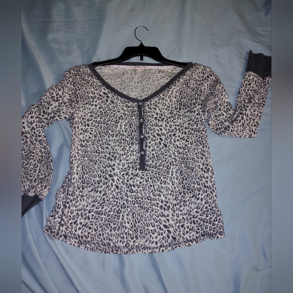 Victoria's Secret Leopard Print Long Sleeve Top/Blouse, In Pristine Condition